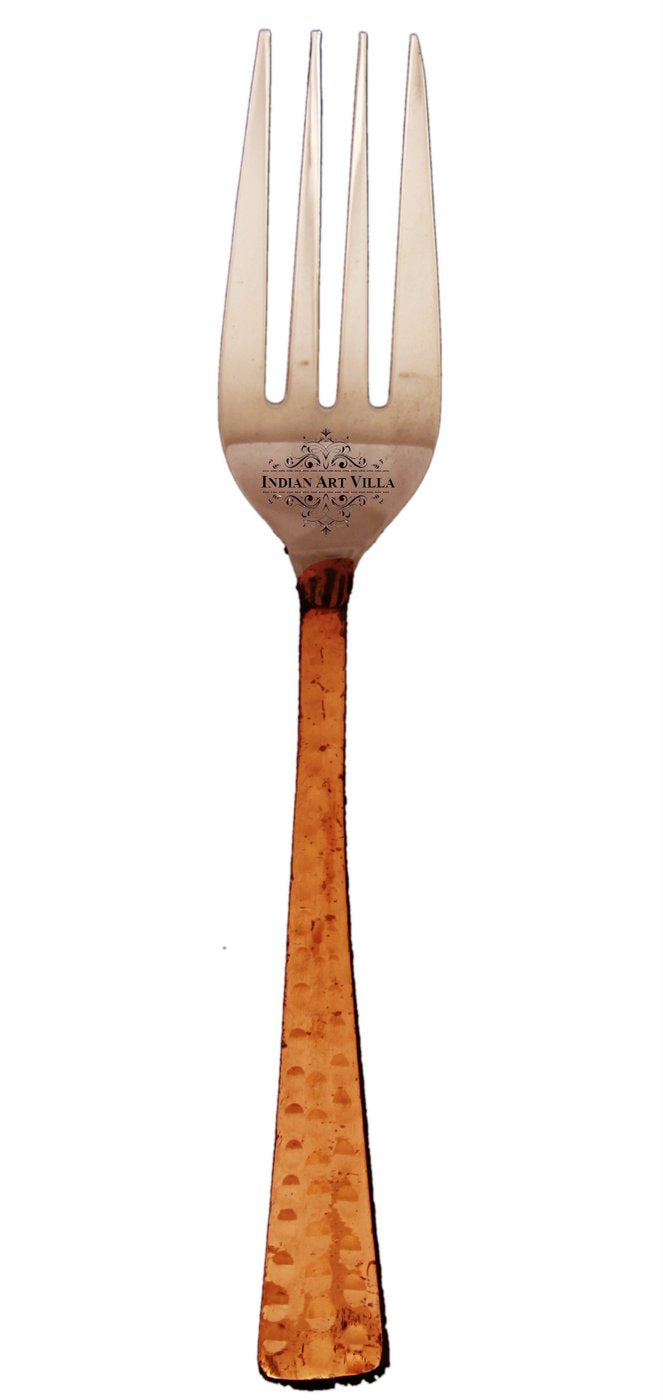 Steel Copper Table Fork, Flatware, Tableware Home Hotel Restaurant, Length 20cm