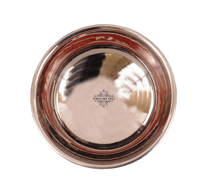 Steel Copper Ice Cream Bowl With Brass Stand - A Blend of Elegance and Utility