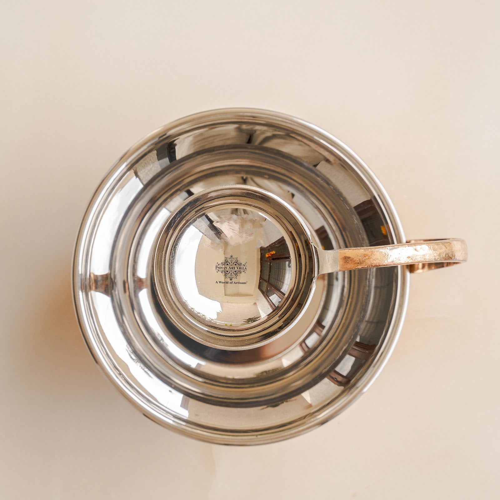 Pure Steel Copper Serving Tawa with Attach Bowl