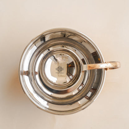 Pure Steel Copper Serving Tawa with Attach Bowl