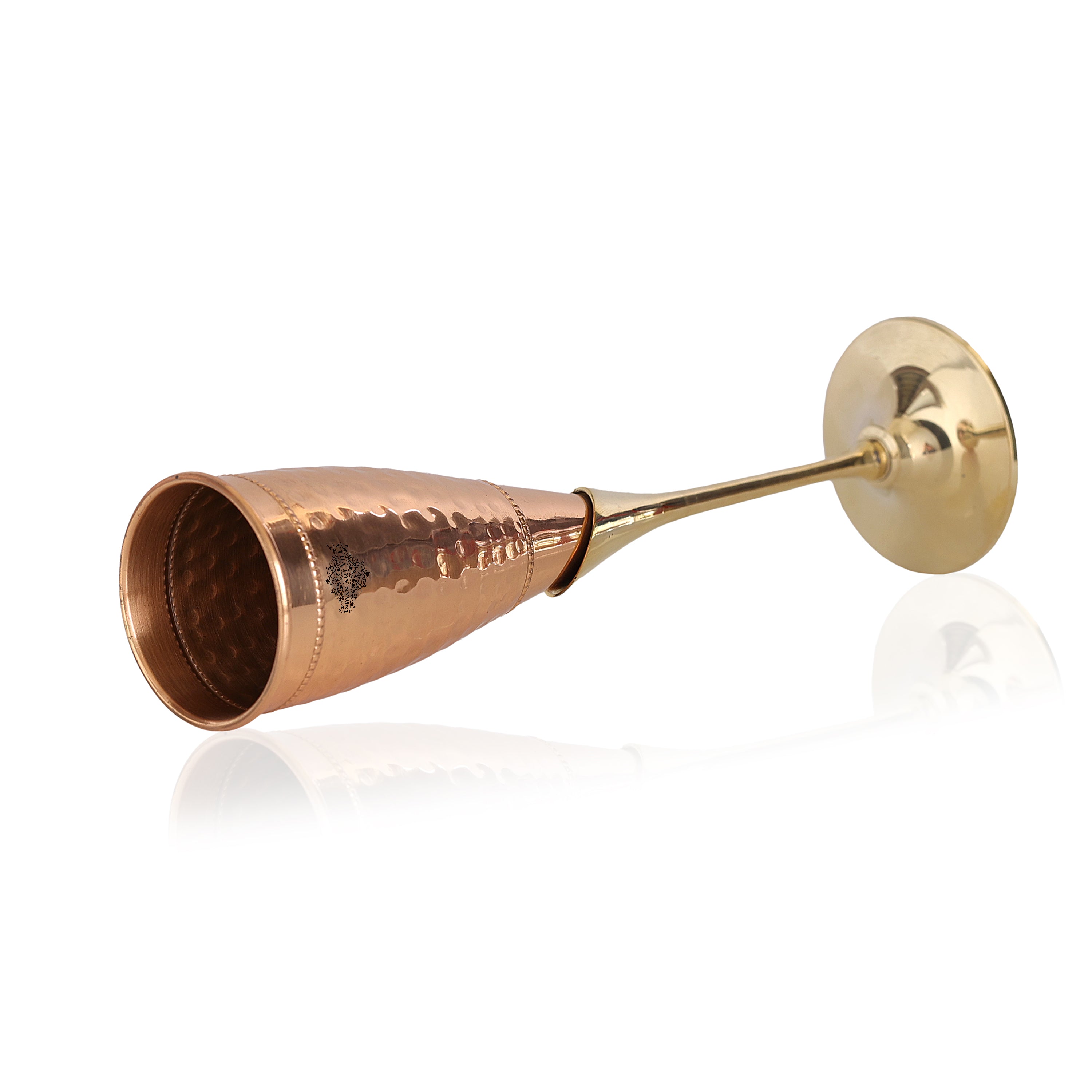 Copper Champagne Glass with Beautiful Brass Stand – Stylish and Handcrafted Design for Special Occasions