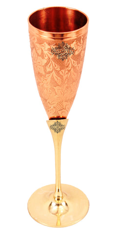 Copper Champagne Glass with Beautiful Brass Stand – Stylish and Handcrafted Design for Special Occasions
