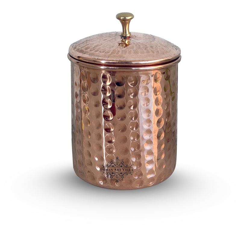 Pure Copper Hammered Design Box Container
