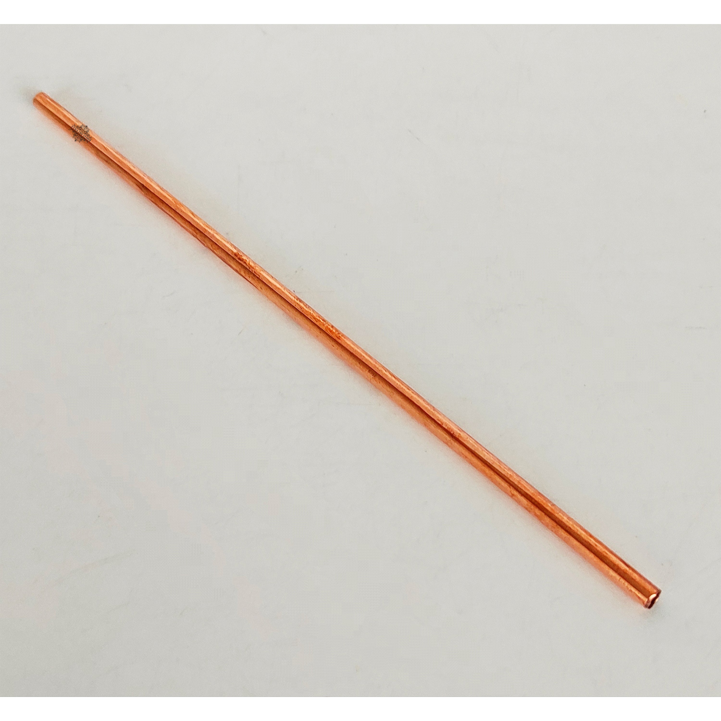 Handmade Pure Copper Set of 8 Plain Design Straight Solid Straw
