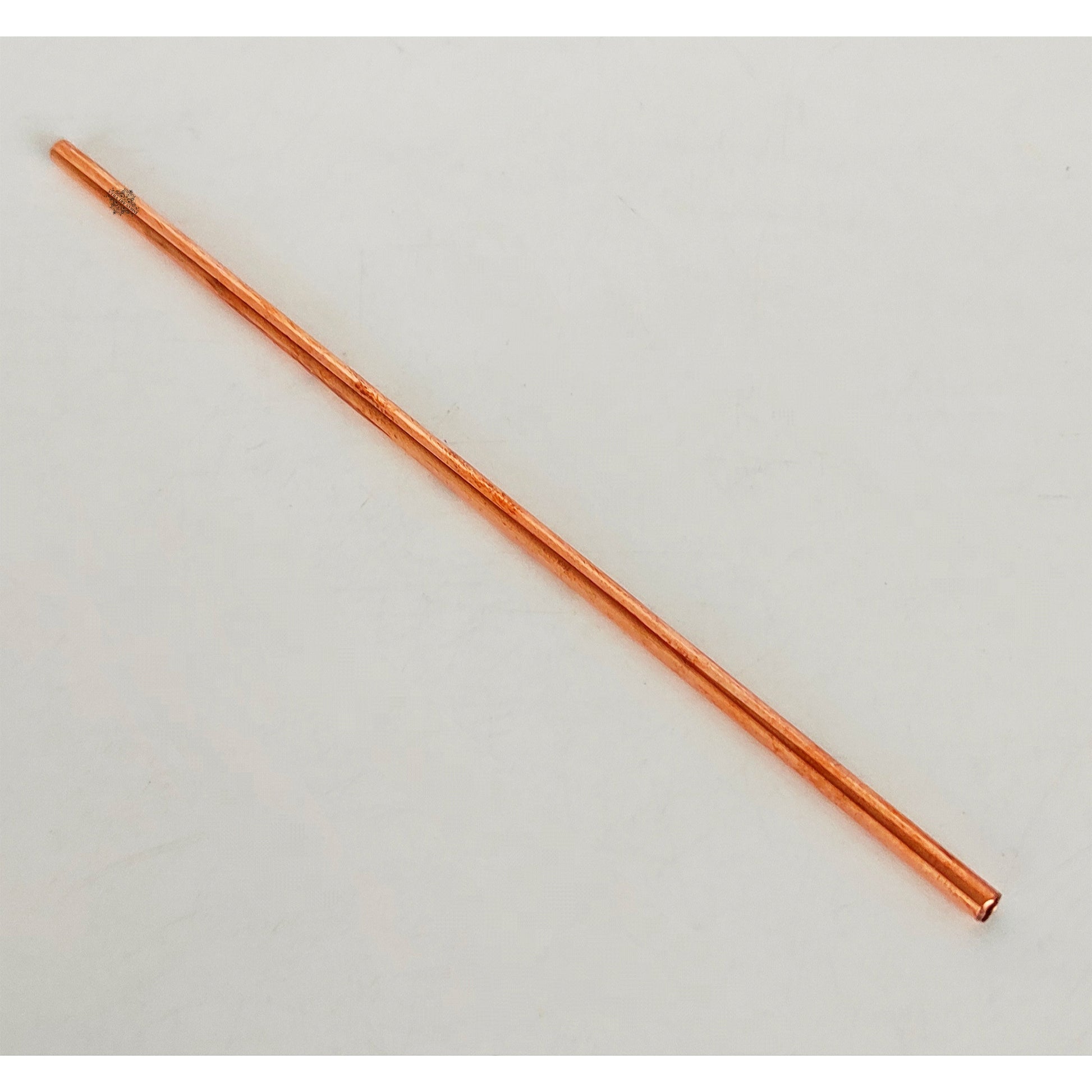 Pure Copper Set of 6 Plain Design Straight Solid Straw