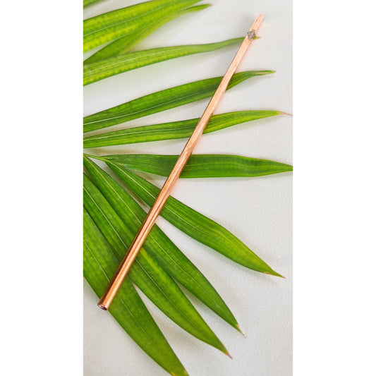 Copper Plain Design Straight Solid Straw