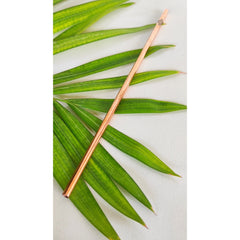 Handmade Pure Copper Set of 8 Plain Design Straight Solid Straw