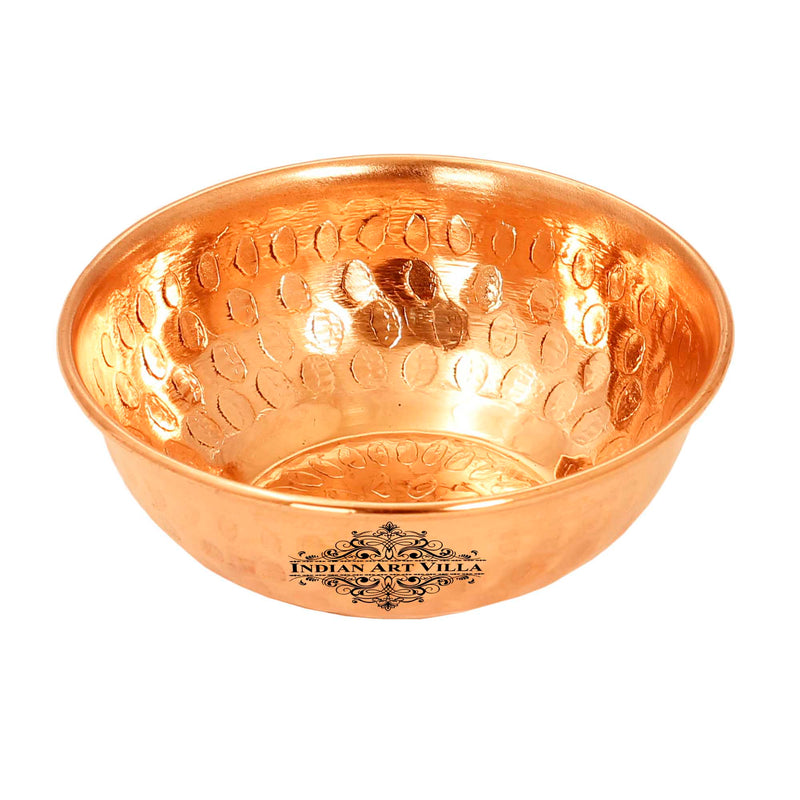Pure Copper Hammered Designer Bowl, Katori, Dinnerware