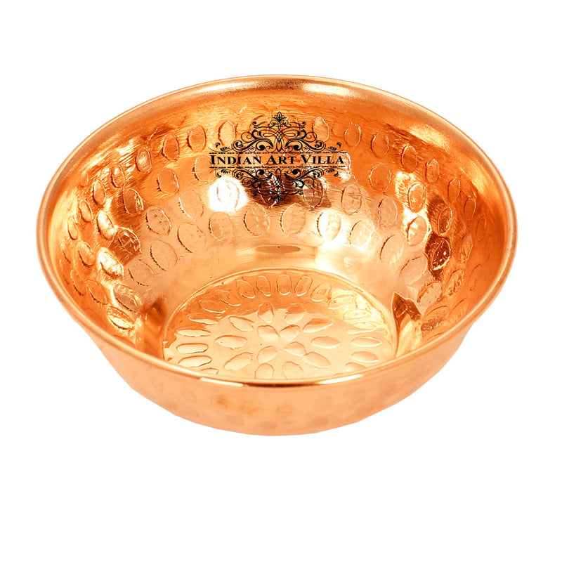 Pure Copper Hammered Designer Bowl, Katori, Dinnerware