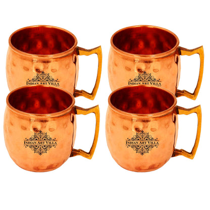 Copper Shot Mug, Hammered Design, Cup Serving Drinking Vodka Taquila Shots, 50 ML