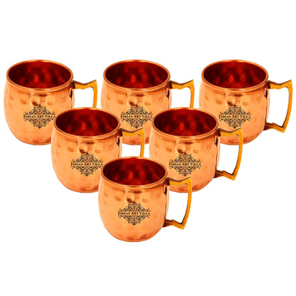 Copper Shot Mug, Hammered Design, Cup Serving Drinking Vodka Taquila Shots, 50 ML