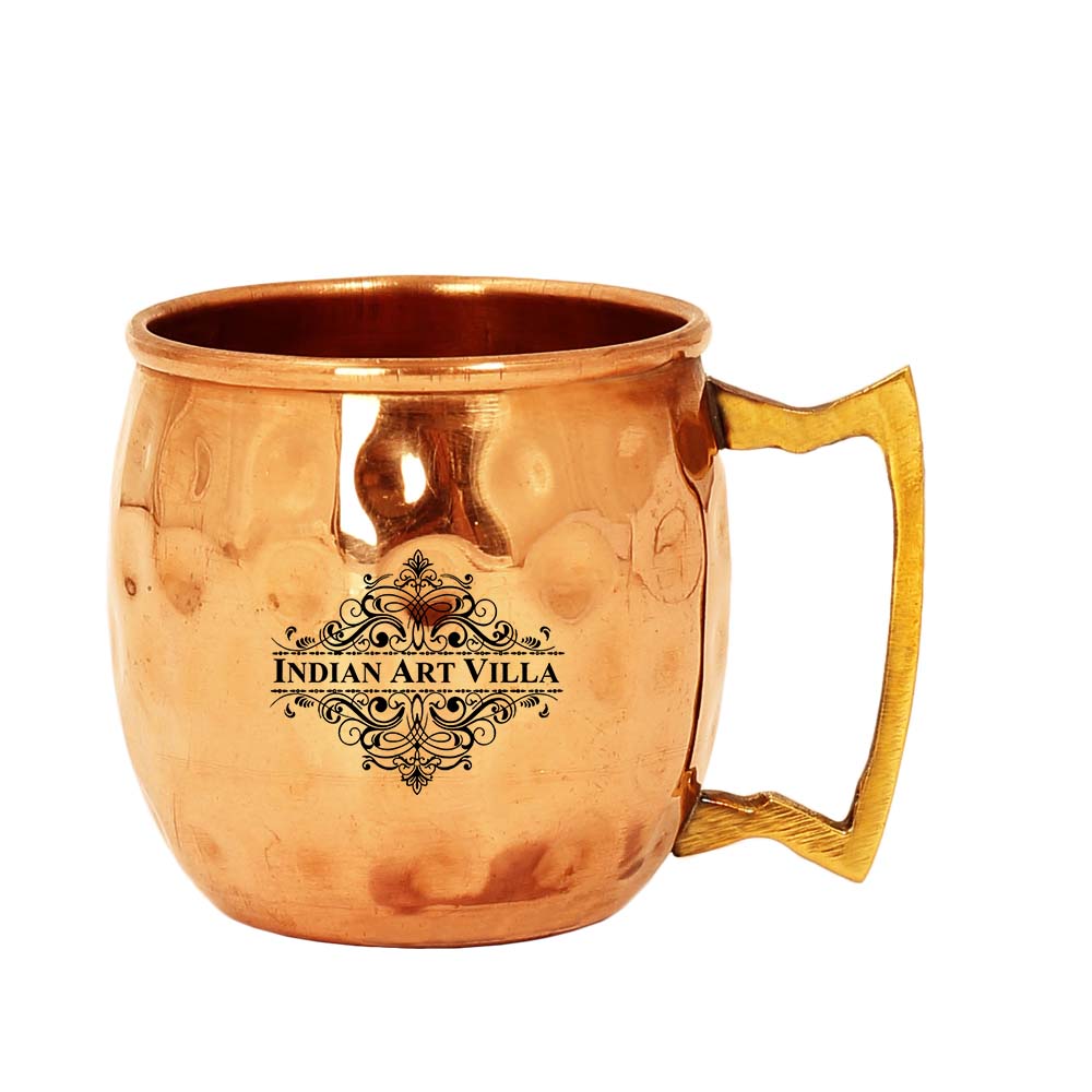 Copper Shot Mug, Hammered Design, Cup Serving Drinking Vodka Taquila Shots, 50 ML