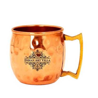 Copper Shot Mug, Hammered Design, Cup Serving Drinking Vodka Taquila Shots, 50 ML