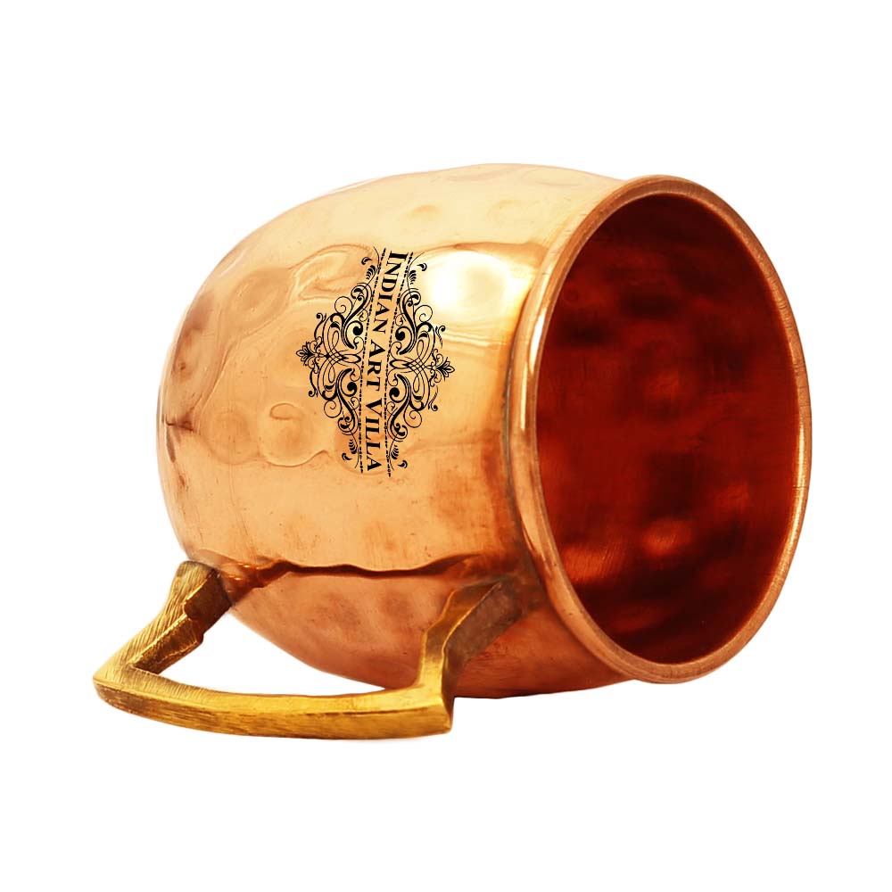 Copper Shot Mug, Hammered Design, Cup Serving Drinking Vodka Taquila Shots, 50 ML