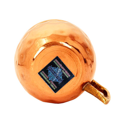 Copper Shot Mug, Hammered Design, Cup Serving Drinking Vodka Taquila Shots, 50 ML