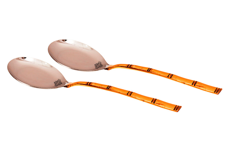 Pure Steel Copper Handmade Serving Spoons