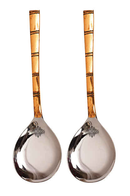 Pure Steel Copper Handmade Serving Spoons