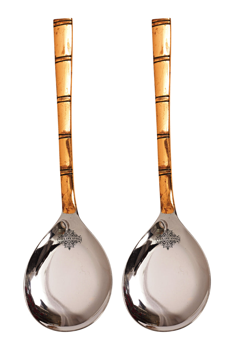 Pure Steel Copper Handmade Serving Spoons