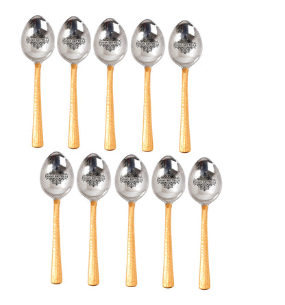 Steel Copper Table Spoon, Flatware, Tableware Home Hotel Restaurant, Length 20.32 cm