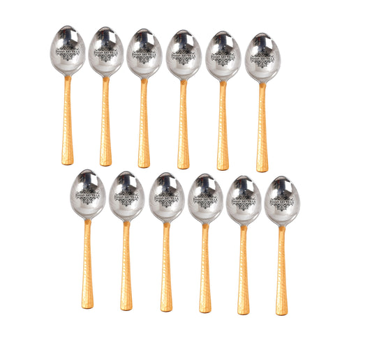 Steel Copper Table Spoon, Flatware, Tableware Home Hotel Restaurant, Length 20.32 cm
