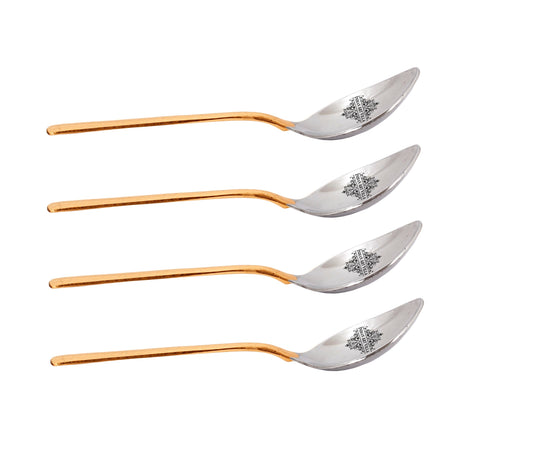 Steel Copper Table Spoon, Flatware, Tableware Home Hotel Restaurant, Length 20.32 cm