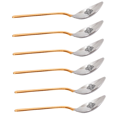 Steel Copper Table Spoon, Flatware, Tableware Home Hotel Restaurant, Length 20.32 cm