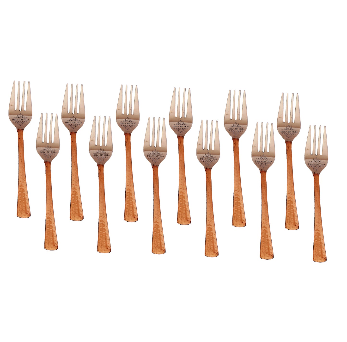 Steel Copper Baby Fork, Flatware, Tableware Home Hotel Restaurant, Length 15.49 cm