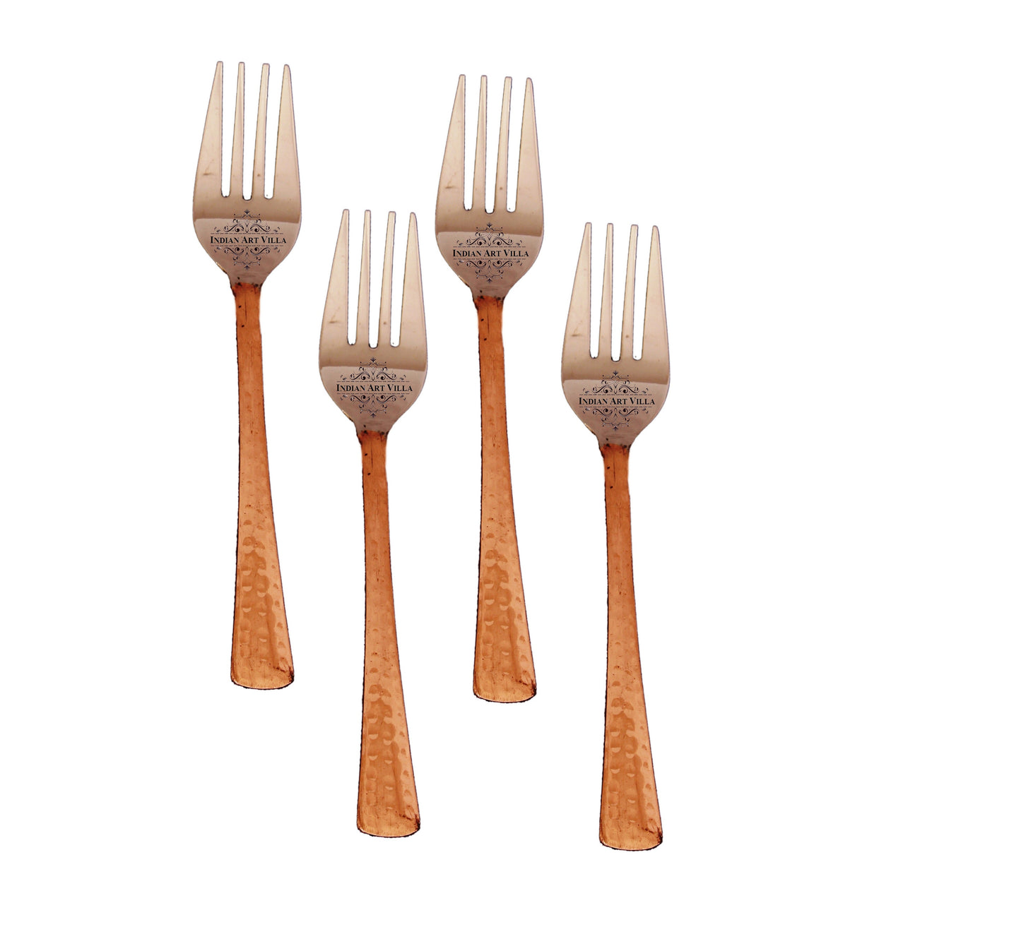 Steel Copper Baby Fork, Flatware, Tableware Home Hotel Restaurant, Length 15.49 cm