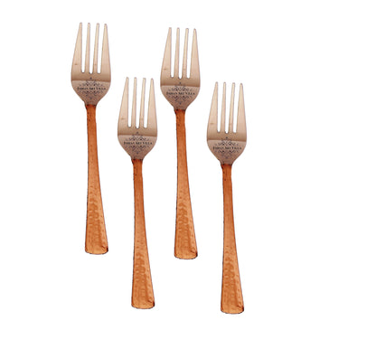 Steel Copper Baby Fork, Flatware, Tableware Home Hotel Restaurant, Length 15.49 cm