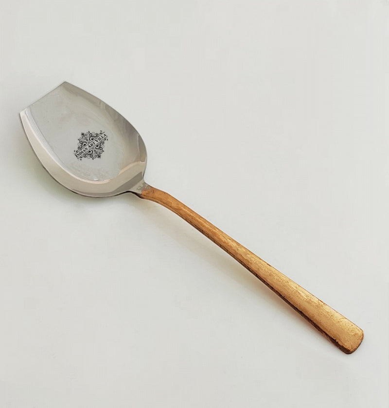 Pure Steel Copper Hammered Spatula Turner Spoon | Home & Kitchen Cooking Utensil | Tableware | Serveware | 26.67 cm