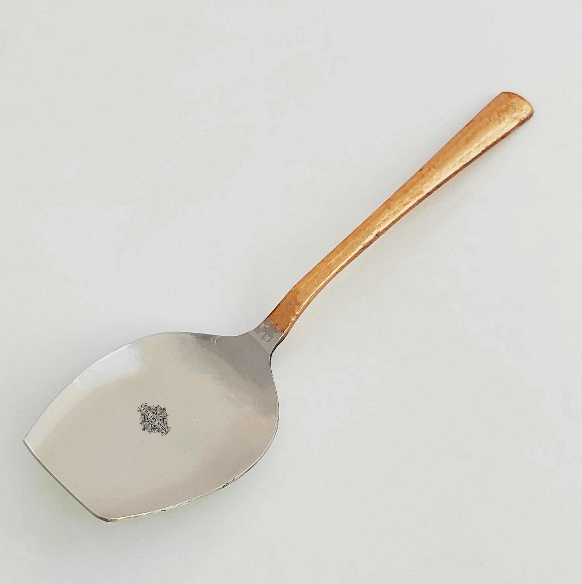Pure Steel Copper Hammered Spatula Turner Spoon | Home & Kitchen Cooking Utensil | Tableware | Serveware | 26.67 cm