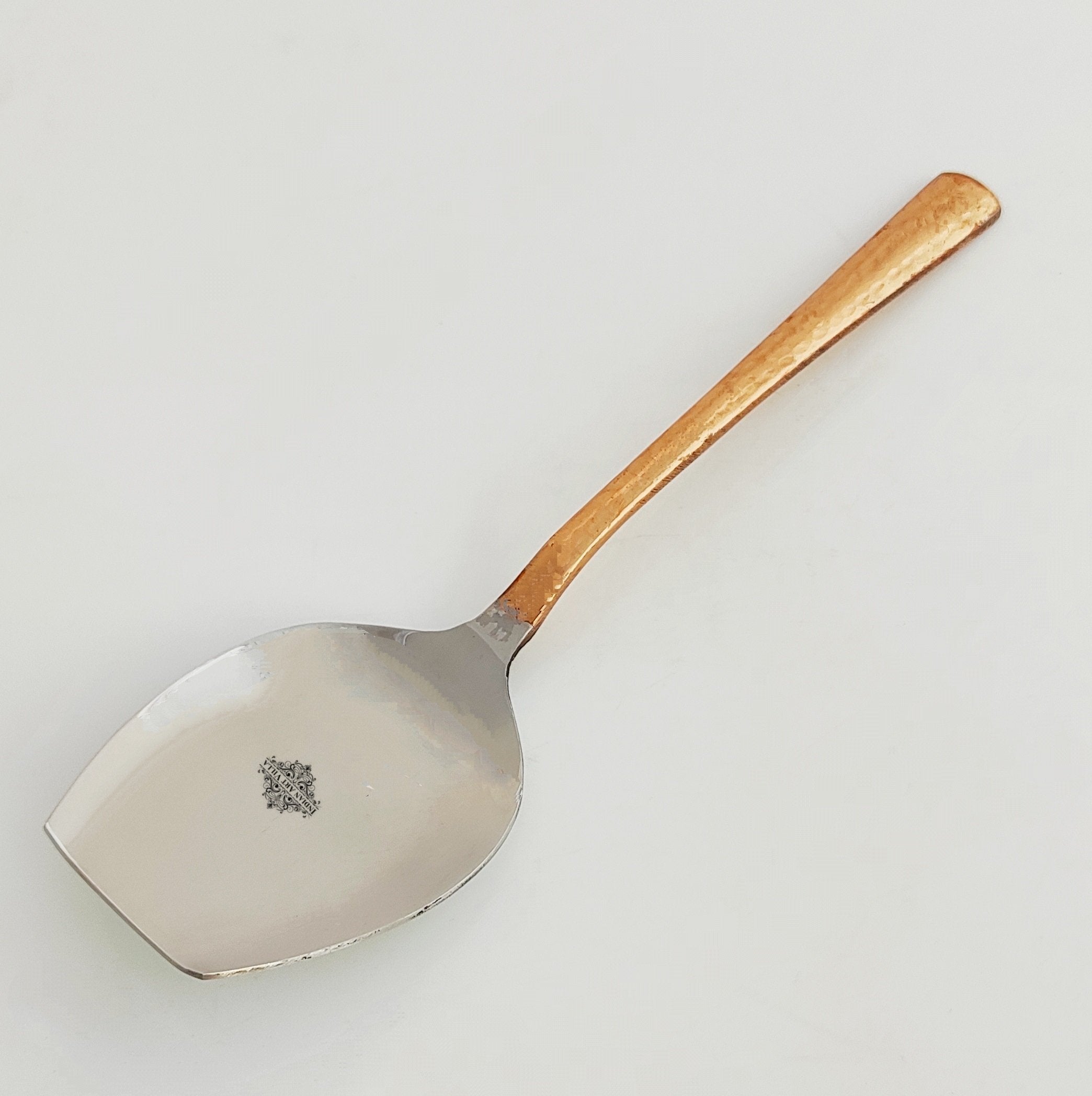 Pure Steel Copper Hammered Spatula Turner Spoon | Home & Kitchen Cooking Utensil | Tableware | Serveware | 26.67 cm