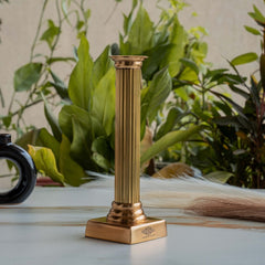 Copper Pillar Candle Stand - Elegant Décor Piece For Home & Restaurant