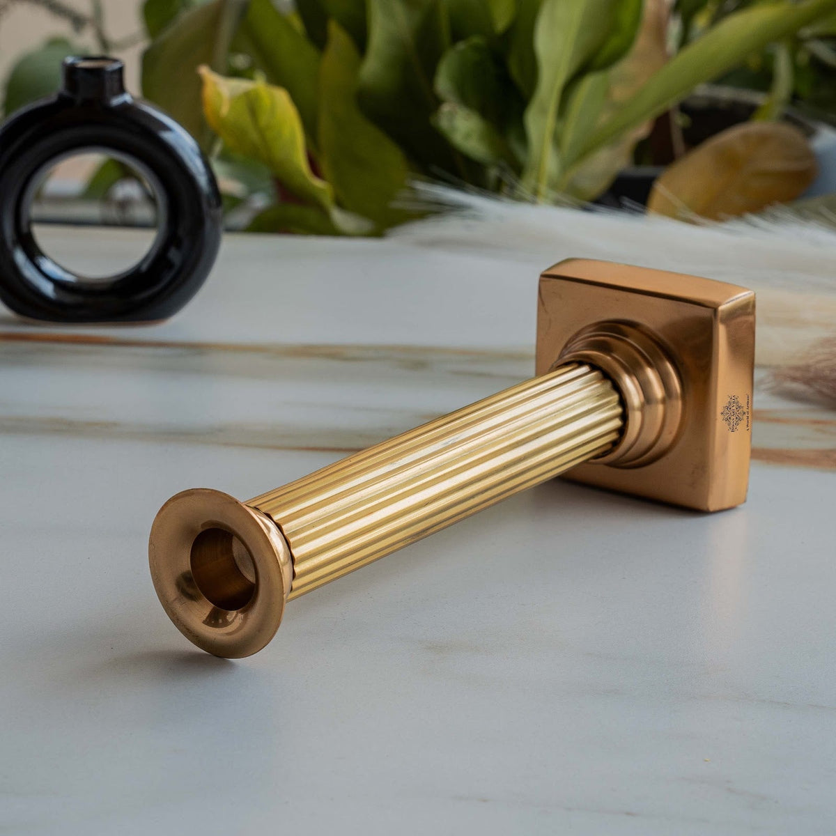 Copper Pillar Candle Stand - Elegant Décor Piece For Home & Restaurant