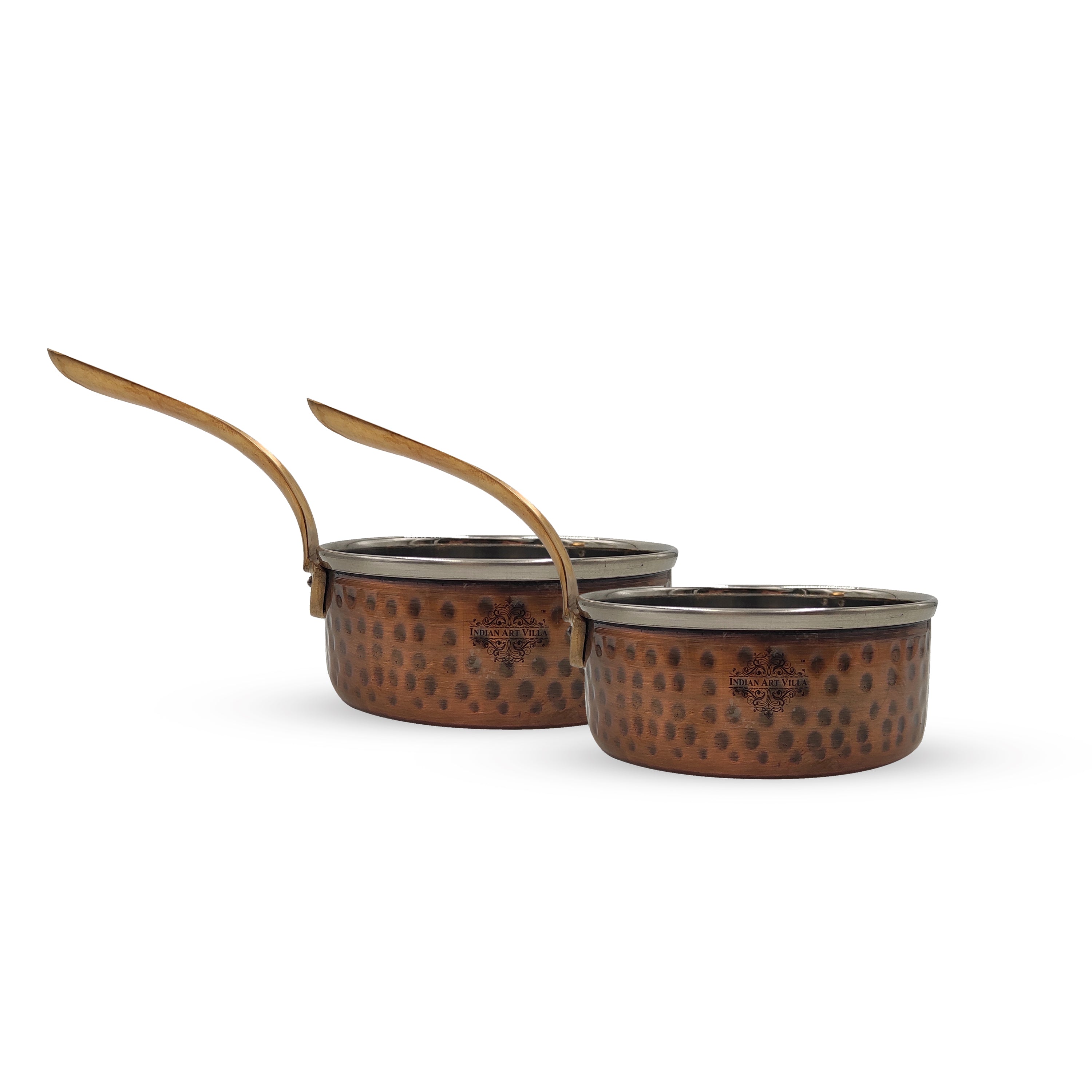 Steel Copper Antique Dark Tone Design Sauce Pan with Brass Handle, Serveware & Tableware, Hotel Restaurant