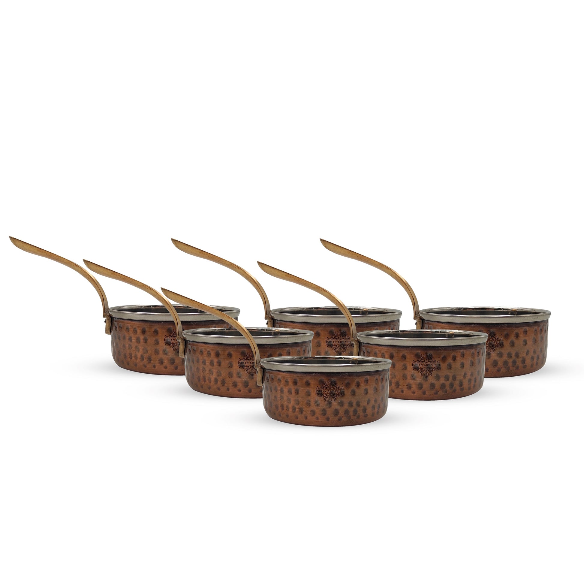 Steel Copper Antique Dark Tone Design Sauce Pan with Brass Handle, Serveware & Tableware, Hotel Restaurant