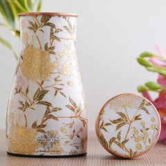 Pure Copper Gold Print Luxury Design Bedroom Bottle,  Home Décor, Marble Finish, 950 ml