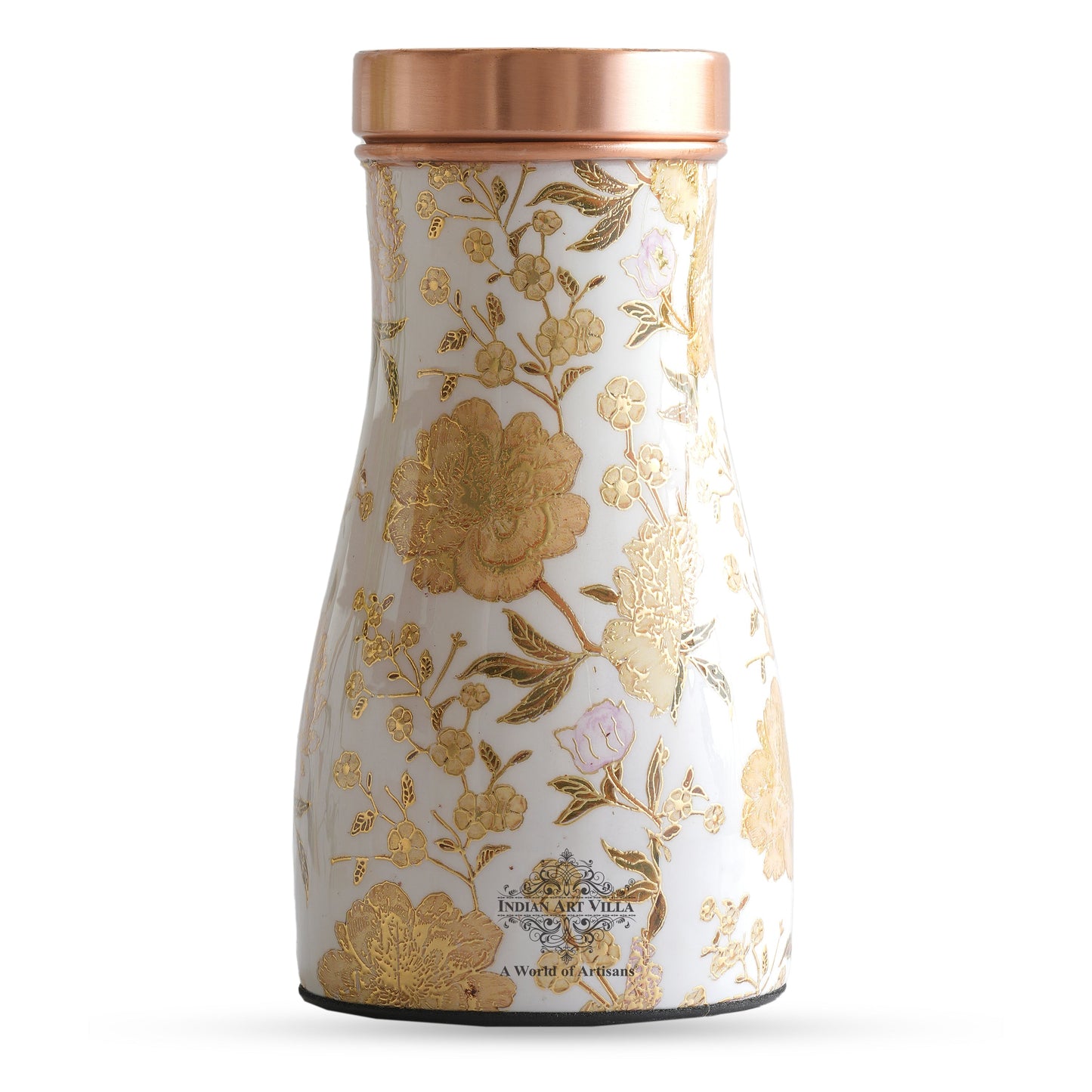 Pure Copper Gold Print Luxury Design Bedroom Bottle,  Home Décor, Marble Finish, 950 ml