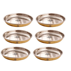 Handcrafted Pure Brass Steel Rice Plate, Dinnerware, Serveware, Tableware