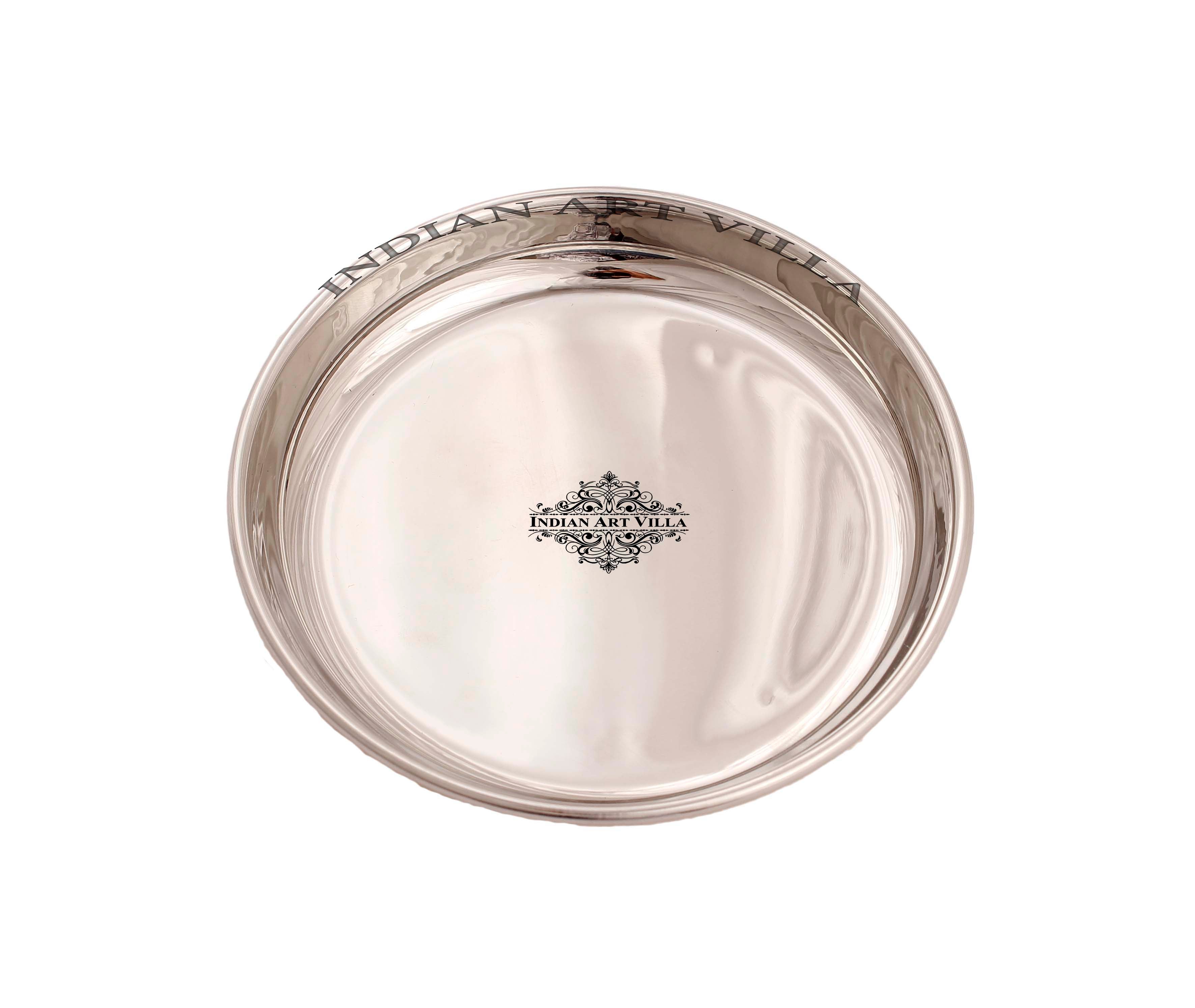Handcrafted Pure Brass Steel Rice Plate, Dinnerware, Serveware, Tableware