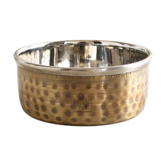 Pure Brass Steel Katori Bowl – 180 ML | Antique Hammered  Design for Serving & Gifting