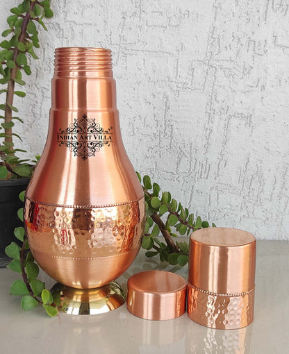 Pure Copper Hammered Lacquer Coated Leak Proof Surai  Bedroom Bottle