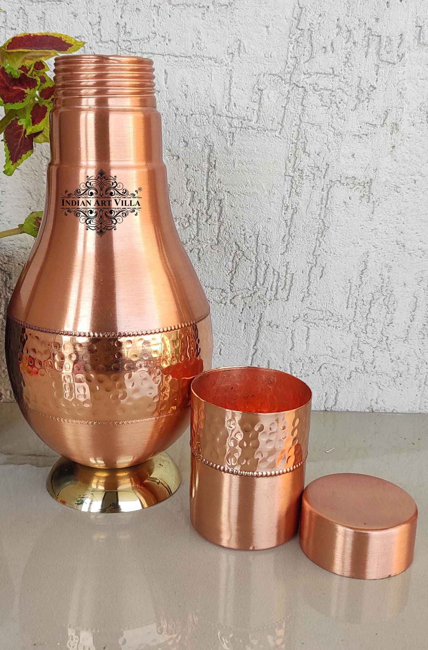 Pure Copper Hammered Lacquer Coated Leak Proof Surai  Bedroom Bottle