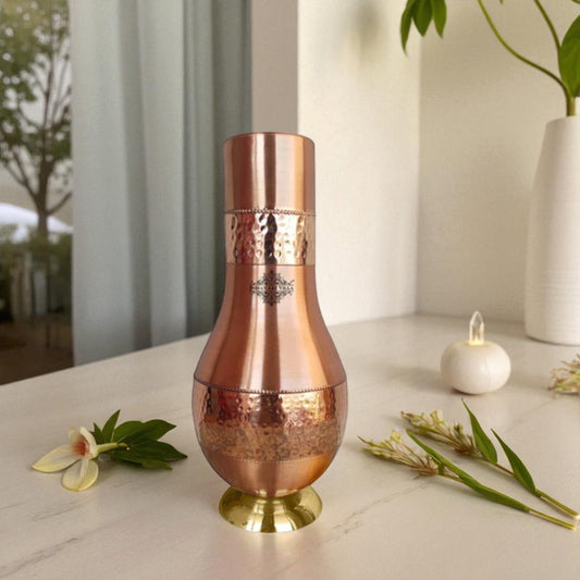 Pure Copper Hammered Lacquer Coated Leak Proof Surai  Bedroom Bottle
