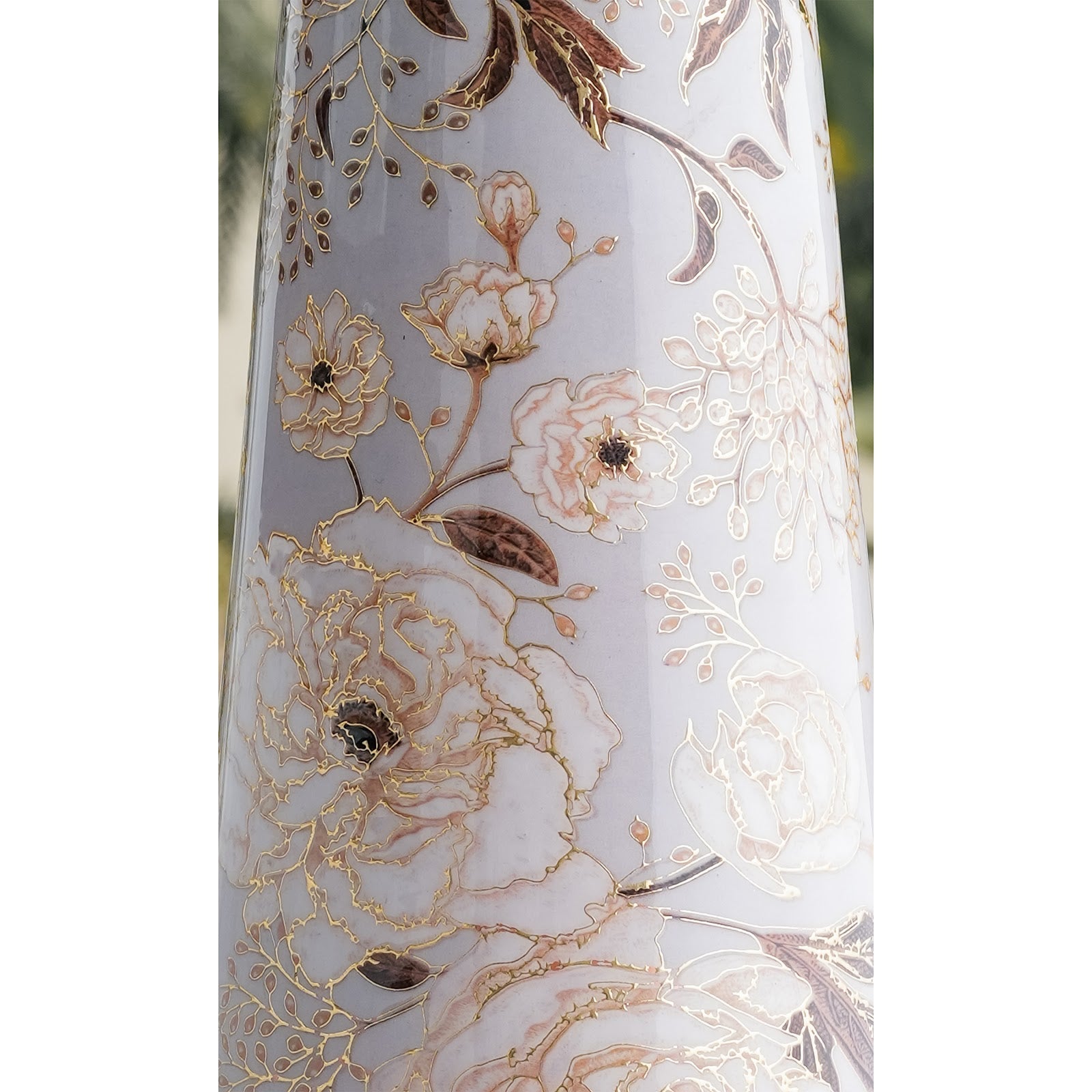 Pure Copper Bedroom Bottle with Golden Print Design 1500 ML