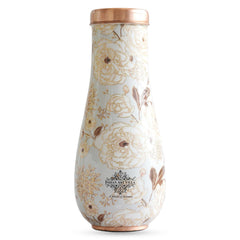 Pure Copper Bedroom Bottle with Golden Print Design 1500 ML
