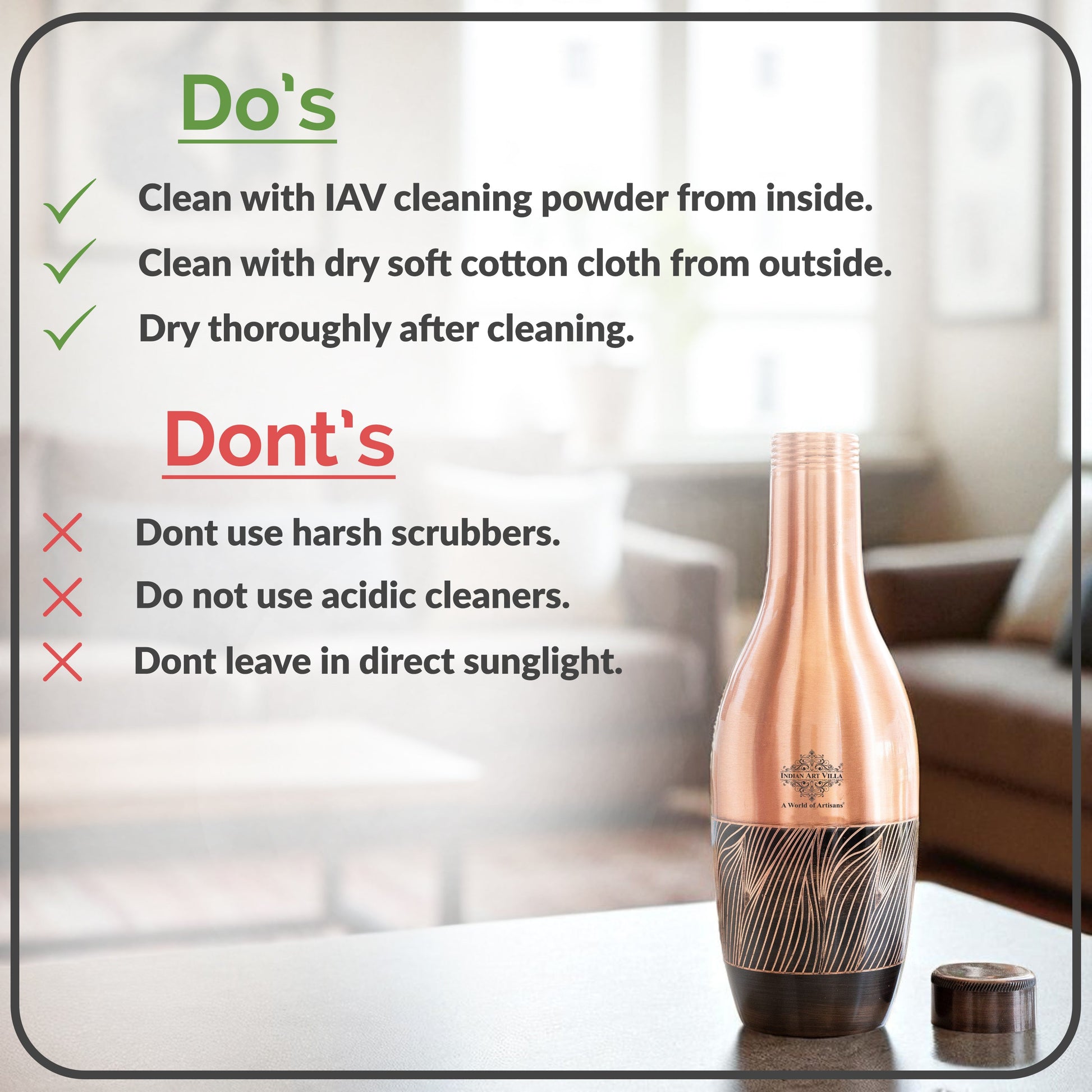 Pure Copper Zebra Embossed Designer Bedroom Bottle/Jar 1150 ML