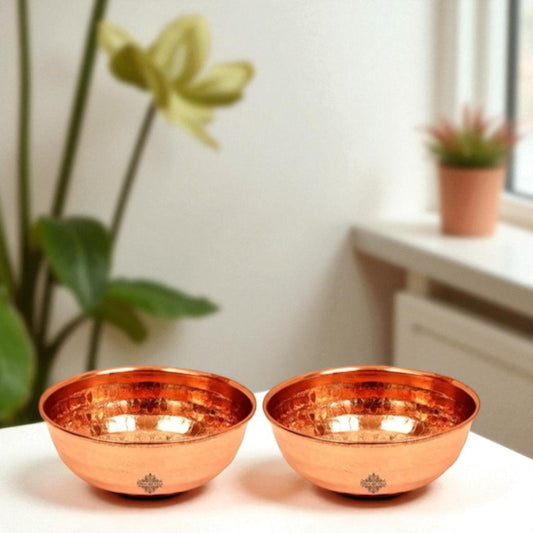 Pure Copper Hammered Designer Bowl, Katori, Dinnerware
