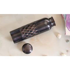 Antique Diamond Design Pure Copper Water Bottle -900ML