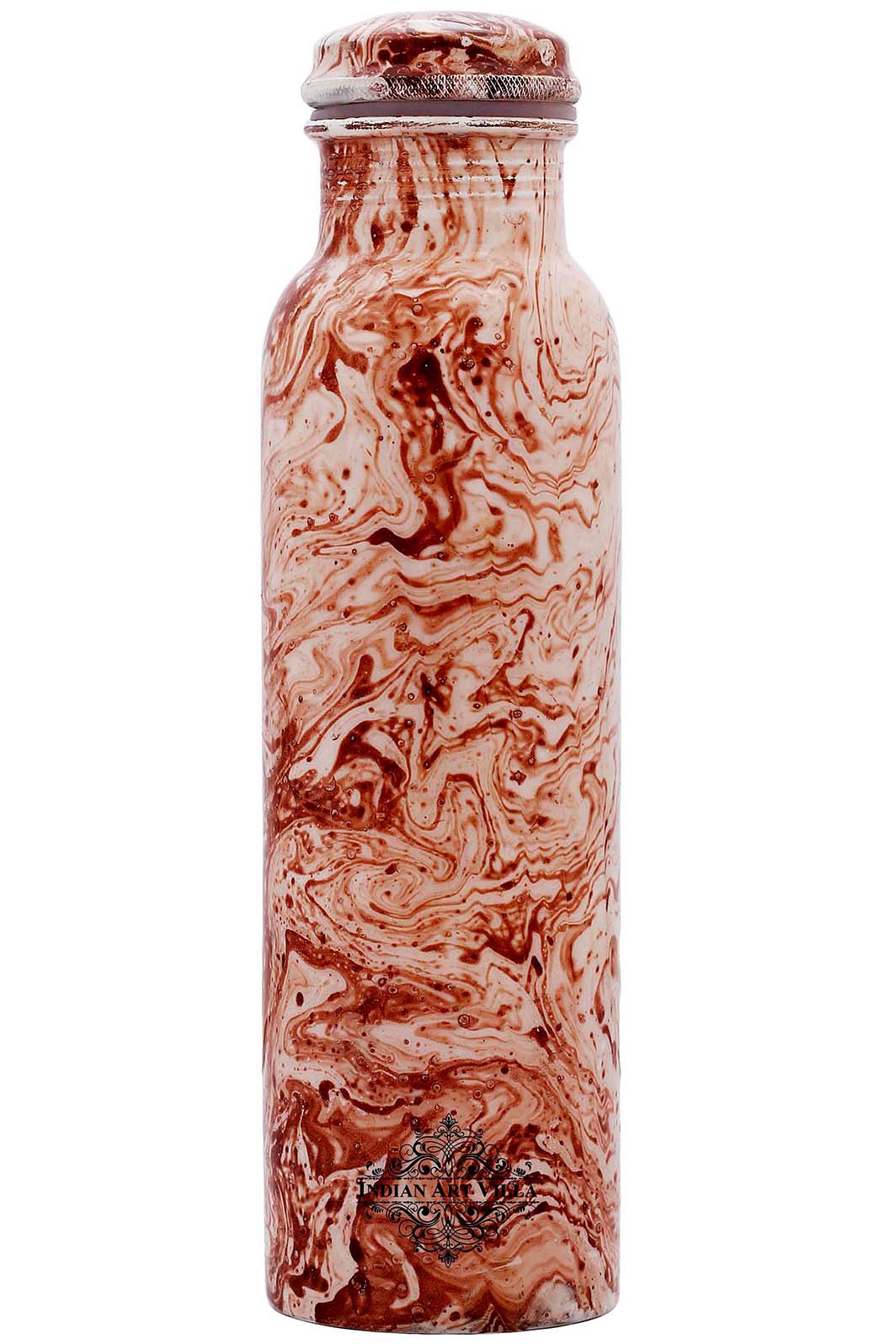 Pure Copper Water Bottle with Printed Design